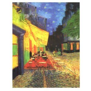 Cafe Terrace at Night by Vincent Van Gogh Art Photo Print 8" x 10" Lenticular 3D